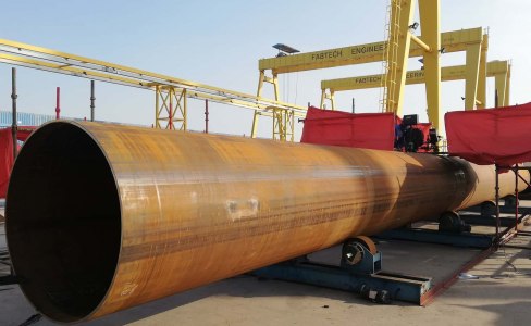 Fabrication & painting of Steel Tubular Pipes for MUGHARRAQ PORT – MARINE DEVELOPMENT